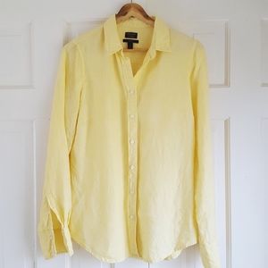 J CREW Baird McNutt Irish Linen Perfect Shirt 6T